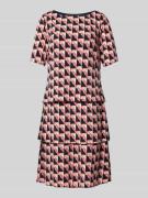 Betty Barclay Knielanges Kleid im Stufen-Look in Pink, Größe 38
