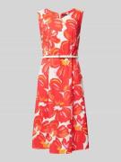 Betty Barclay Knielanges Kleid mit Gürtel in Rot, Größe 38