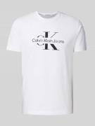 Calvin Klein Jeans T-Shirt mit Logo-Print in Weiss, Größe S