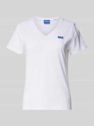 Hugo Blue T-Shirt mit Label-Stitching Modell 'Classic' in Weiss, Größe...