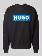Hugo Blue Sweatshirt mit Stehkragen Modell 'Niero' in Black, Größe M