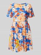Rich & Royal Knielanges Kleid mit floralem Muster in Royal, Größe 36