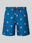 Shiwi Badehose mit Motiv-Print Modell 'Flipflops' in Blau, Größe L