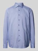 Eterna Comfort Fit Business-Hemd mit Allover-Muster in Bleu, Größe 42
