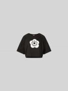Kenzo Oversized T-Shirt mit Label-Print in Black, Größe XS