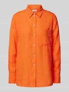 Marc O'Polo Hemdbluse mit Hemdblusenkragen in Orange, Größe 34