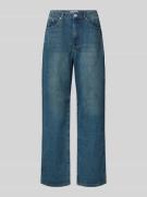 Review Jeans mit weitem Bein im Used-Look in Blau, Größe 24