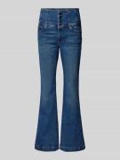 Guess Flared Jeans mit Knopfverschluss in Jeansblau, Größe 29/32