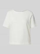OPUS T-Shirt mit Strukturmuster Modell 'Serke' in Offwhite, Größe 36
