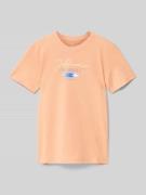 Jack & Jones T-Shirt mit Label-Print Modell 'CASEY' in Apricot, Größe ...