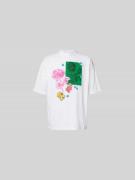 Marni T-Shirt mit floralem Print in Weiss, Größe 48