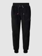 EA7 Emporio Armani Sweatpants mit Teddyfell in Black, Größe L