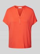s.Oliver RED LABEL T-Shirt mit Tunikakragen in Koralle, Größe 36
