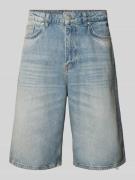REVIEW Jeansshorts im Used-Look mit Eingrifftaschen in Blau, Größe S
