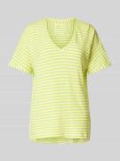 Lieblingsstück T-Shirt mit Streifenmuster Modell 'Darasil' in Neon Gel...
