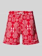REVIEW Badehose mit Paisley-Muster in Rot, Größe XS