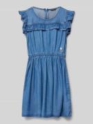 Guess Kleid aus Lyocell-Viskose-Mix in Denim-Optik in Blau, Größe 128