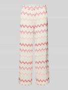 MAC Regular Fit Hose mit elastischem Bund Modell 'PALAZZO' in Pink, Gr...