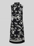 s.Oliver BLACK LABEL Knielanges Kleid mit Stehkragen in Black, Größe 4...