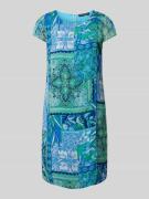 Betty Barclay Knielanges Kleid mit Allover-Print in Hellblau, Größe 36