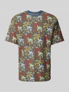 MCNEAL T-Shirt mit Allover-Print in Jeansblau, Größe S