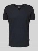 Blend T-Shirt in Melange-Optik Modell 'NOOS' in Black, Größe S