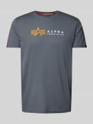 Alpha Industries T-Shirt mit Label-Print in Anthrazit, Größe S