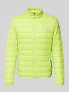 EA7 Emporio Armani Daunenjacke mit Label-Print in Neon Gruen, Größe S