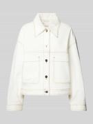 Ivy Oak Jacke in unifarbenem Design mit Eingrifftaschen in Offwhite, G...