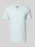 Superdry T-Shirt mit V-Ausschnitt in Hellblau, Größe S