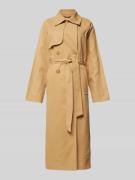 Lanius Trenchcoat mit Bindegürtel in Beige, Größe 36