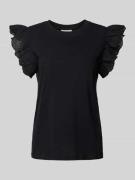FREE/QUENT T-Shirt in unifarbenem Design Modell 'Azing' in Black, Größ...