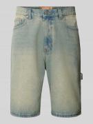 REVIEW Jeansshorts mit Stitchings in Blau, Größe S