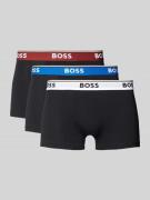 BOSS Trunks mit elastischem Logo-Bund im 3er-Pack in Weiss, Größe S