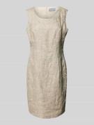 WHITE LABEL Knielanges Etuikleid mit Paisley-Muster in Sand, Größe 36