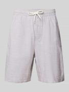 REVIEW Shorts mit elastischem Bund in Mittelbraun, Größe XS