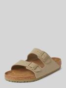 Birkenstock Slides mit Dornschließe Modell 'Arizona' in Khaki, Größe 4...