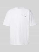 Pegador Oversized T-Shirt mit Logo in Weiss, Größe XS
