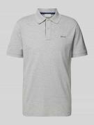 Gant Regular Fit Poloshirt mit Label-Stitching in Mittelgrau Melange, ...