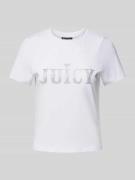 Juicy Couture T-Shirt mit Ziersteinbesatz und Rundhalsausschnitt in We...