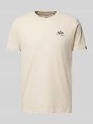 Alpha Industries T-Shirt mit Label-Print Modell 'BASIC' in Offwhite, G...