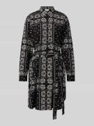 Jake*s Casual Knielanges Hemdblusenkleid mit Paisley-Muster in Black, ...