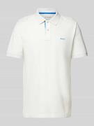 Gant Regular Fit Poloshirt mit Label-Stitching in Offwhite, Größe S