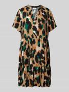 Vila Knielanges Kleid mit V-Ausschnitt Modell 'PAYA' in Cognac, Größe ...