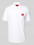 HUGO Regular Fit Poloshirt mit Label-Patch Modell 'Dereso' in Weiss, G...