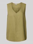Fransa Bluse mit V-Ausschnitt Modell 'Juna' in Khaki, Größe XS