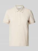 Gant Regular Fit Poloshirt im unifarbenen Design in Beige, Größe S