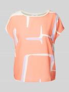 OPUS T-Shirt mit Allover-Print Modell 'Sisbo' in Koralle, Größe 36