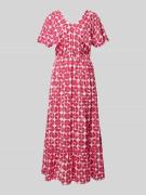 ICHI Kleid aus viskose mit Allover-Muster Modell 'Nasreen' in Fuchsia,...