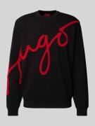 HUGO Sweatshirt mit Label-Print Modell 'Diraffe' in Black, Größe S